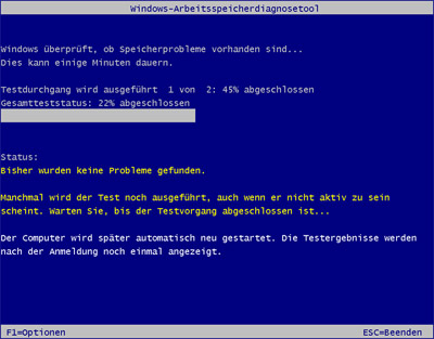 Windows Speicherdiagnose