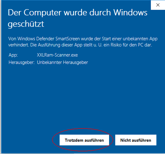 Defender Sicherheitswarnung Yep Windows